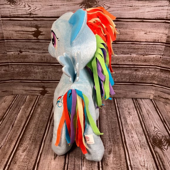 MY LITTLE PONY Rainbow Dash Plush Ribbon 2014 Blue Pegasus Stuffed Animal 12" - Picture 4 of 8